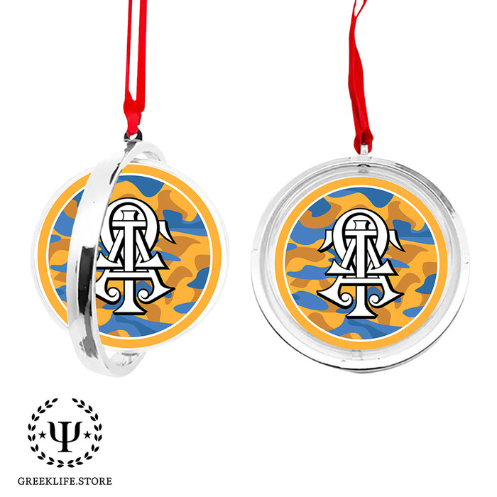 Alpha Tau Omega Christmas Reversible Flat Round Ornament