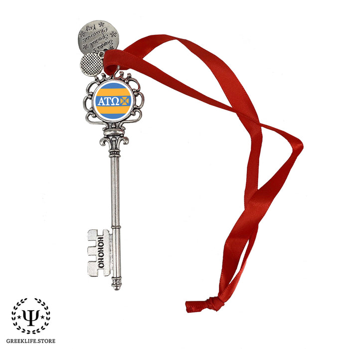 Alpha Tau Omega Christmas Ornament Santa Magic Key