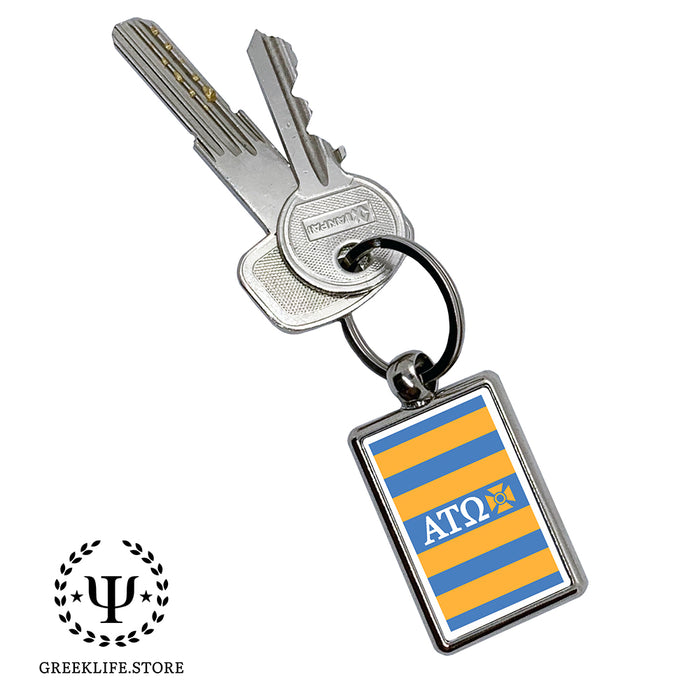 Alpha Tau Omega Keychain Rectangular