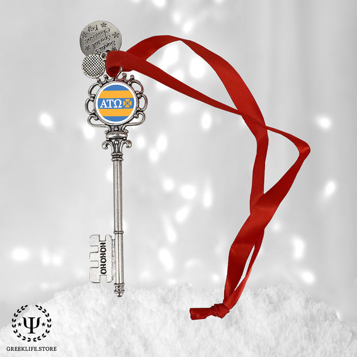 Alpha Tau Omega Christmas Ornament Santa Magic Key