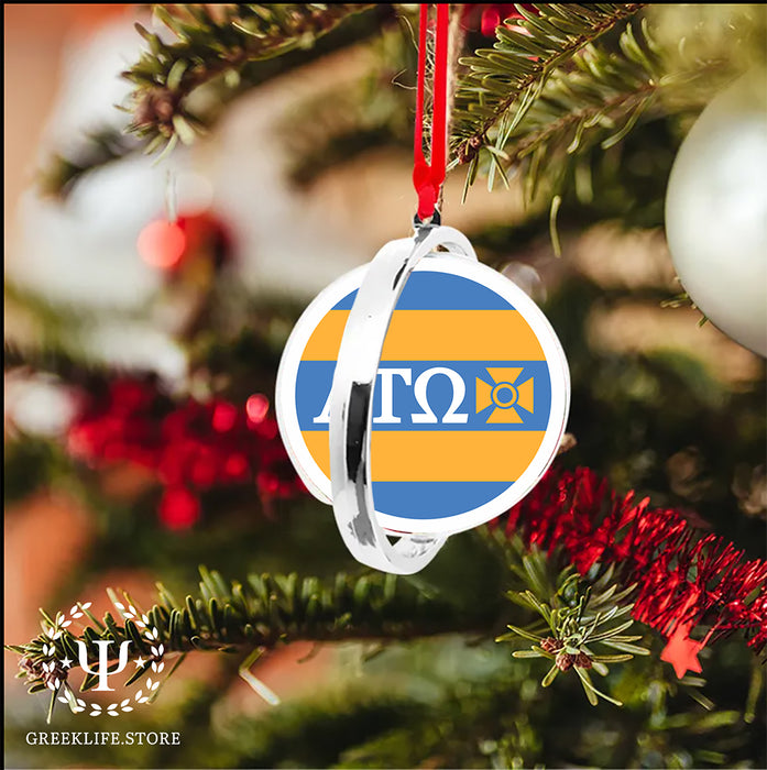 Alpha Tau Omega Christmas Reversible Flat Round Ornament
