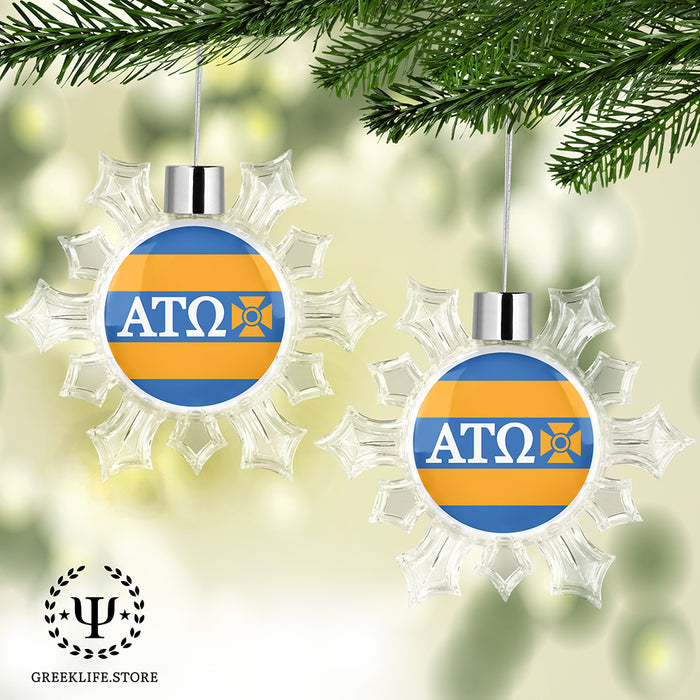 Alpha Tau Omega Christmas Ornament - Snowflake