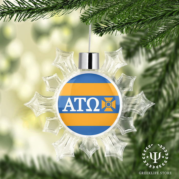 Alpha Tau Omega Christmas Ornament - Snowflake