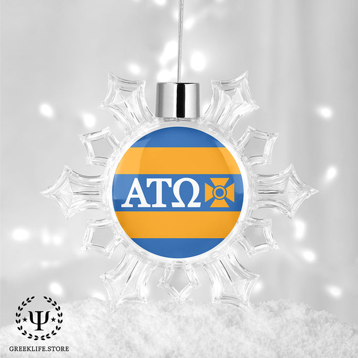 Alpha Tau Omega Christmas Ornament - Snowflake