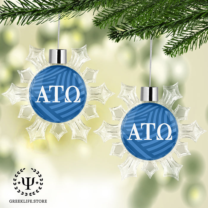 Alpha Tau Omega Christmas Ornament - Snowflake