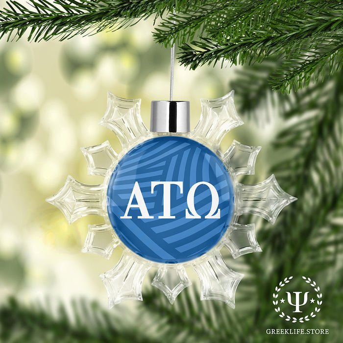 Alpha Tau Omega Christmas Ornament - Snowflake