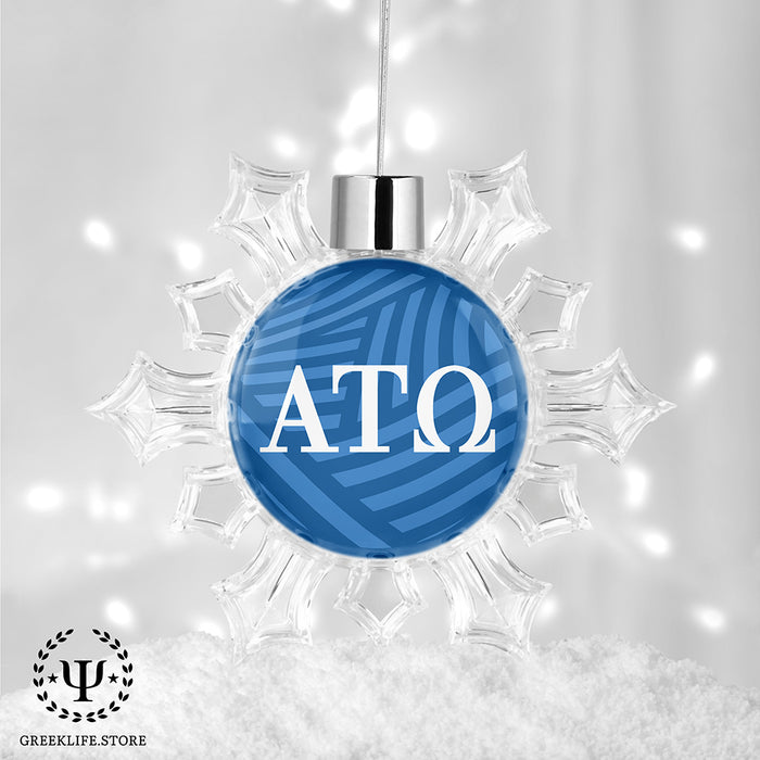 Alpha Tau Omega Christmas Ornament - Snowflake
