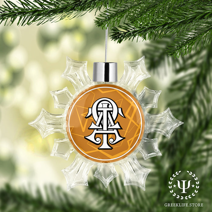 Alpha Tau Omega Christmas Ornament - Snowflake