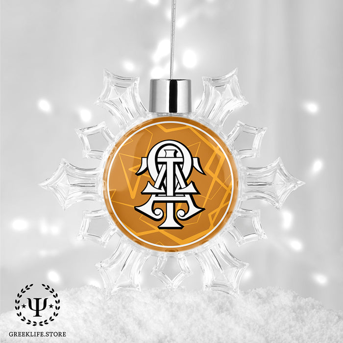 Alpha Tau Omega Christmas Ornament - Snowflake