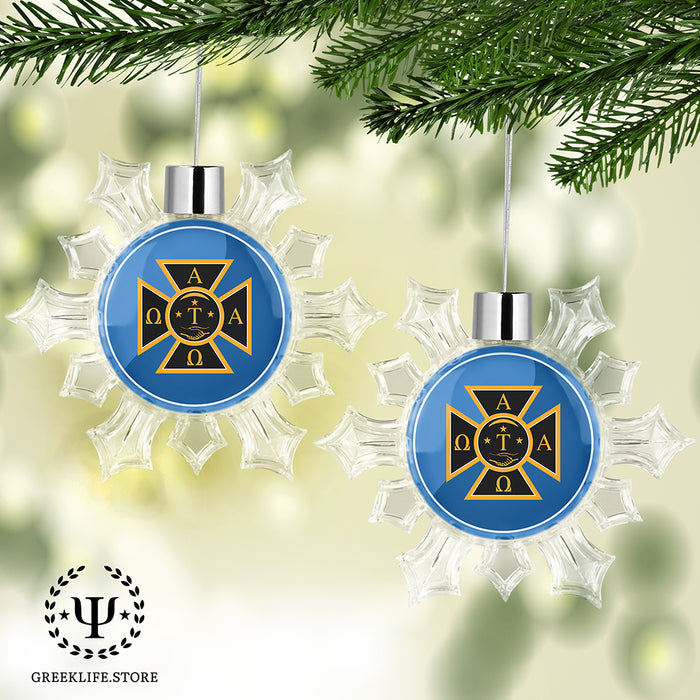 Alpha Tau Omega Christmas Ornament - Snowflake