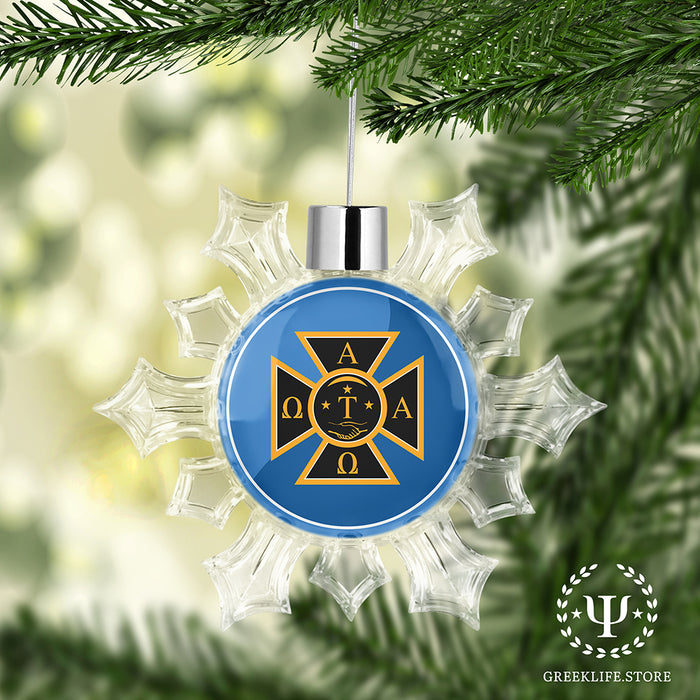Alpha Tau Omega Christmas Ornament - Snowflake