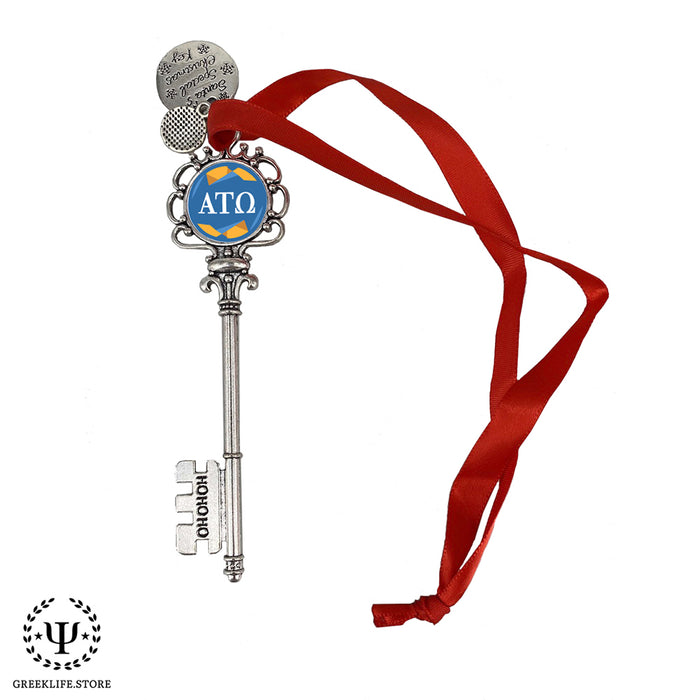 Alpha Tau Omega Christmas Ornament Santa Magic Key