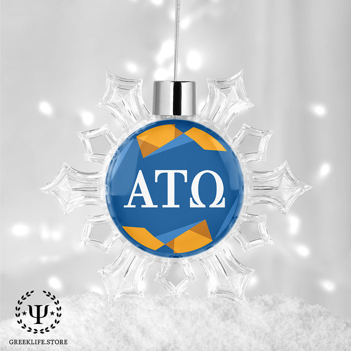 Alpha Tau Omega Christmas Ornament - Snowflake