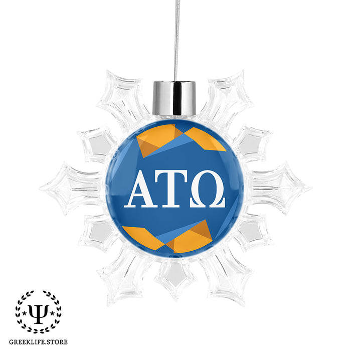 Alpha Tau Omega Christmas Ornament - Snowflake