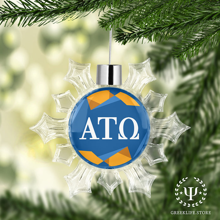 Alpha Tau Omega Christmas Ornament - Snowflake