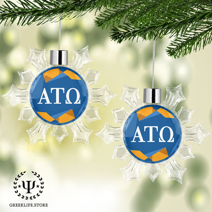 Alpha Tau Omega Christmas Ornament - Snowflake