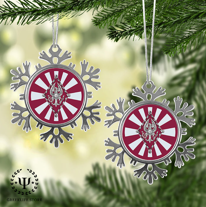 Pi Beta Phi Christmas Ornament - Snowflake Metal