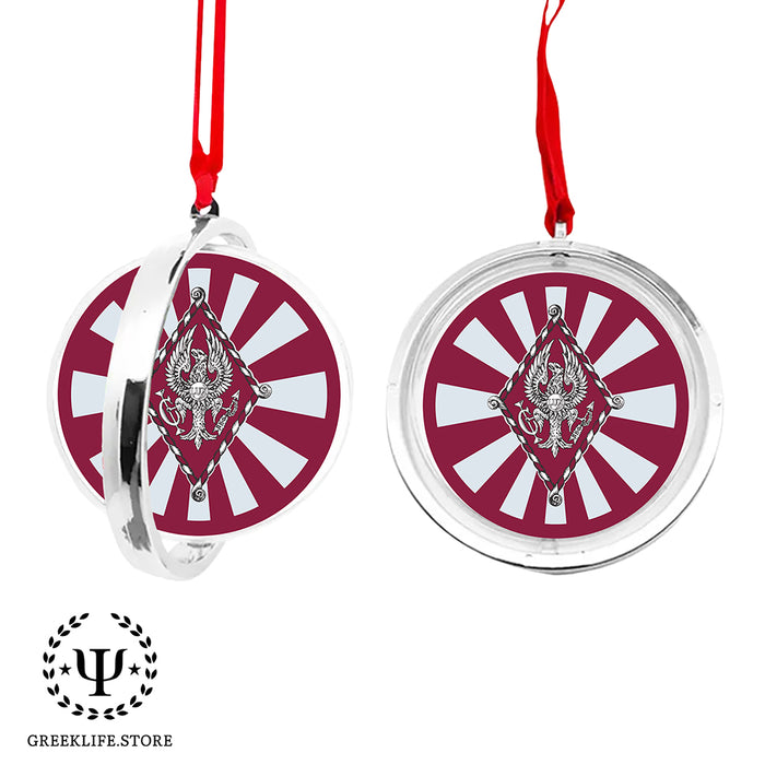 Pi Beta Phi Christmas Reversible Flat Round Ornament