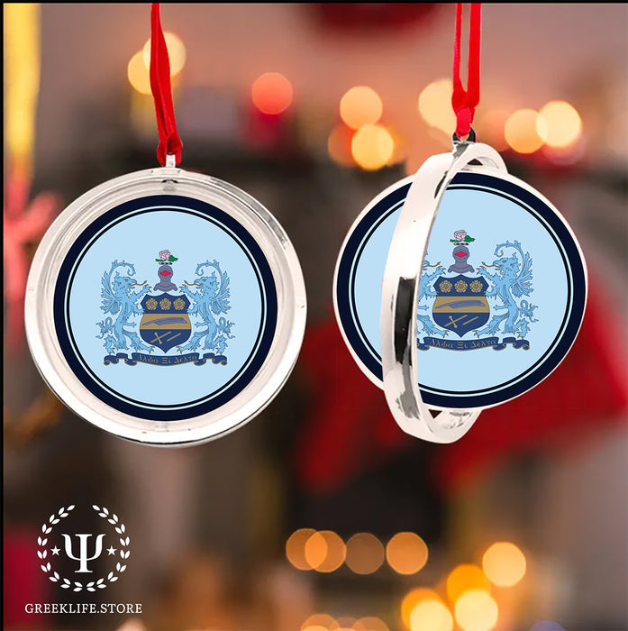 Alpha Xi Delta Christmas Reversible Flat Round Ornament