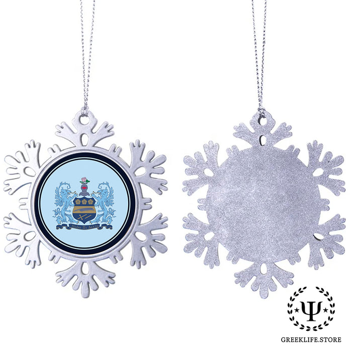 Alpha Xi Delta Christmas Ornament - Snowflake Metal