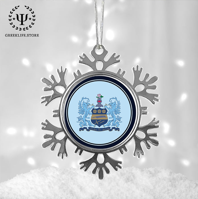 Alpha Xi Delta Christmas Ornament - Snowflake Metal