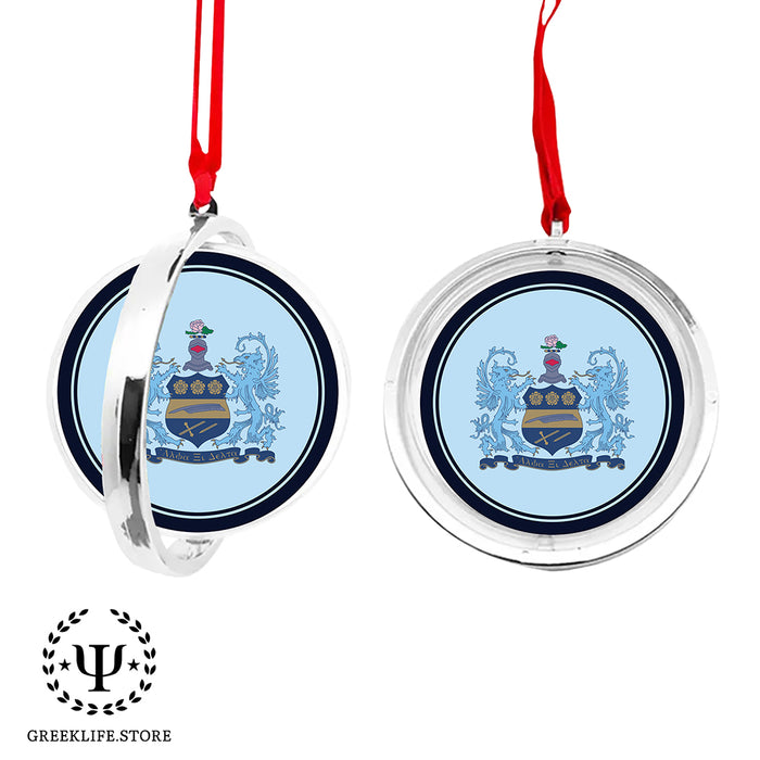 Alpha Xi Delta Christmas Reversible Flat Round Ornament