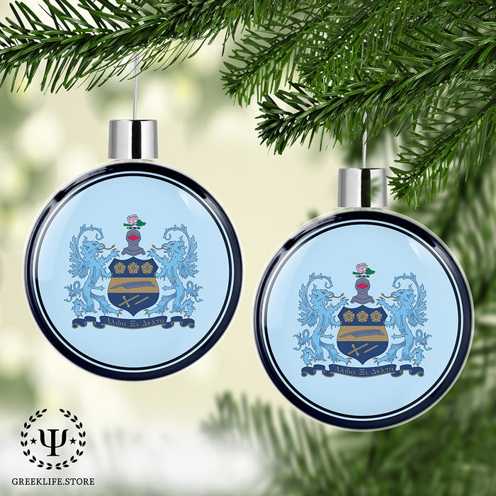 Alpha Xi Delta Christmas Ornament Flat Round