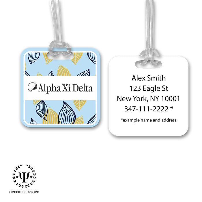 Alpha Xi Delta Luggage Bag Tag (square)