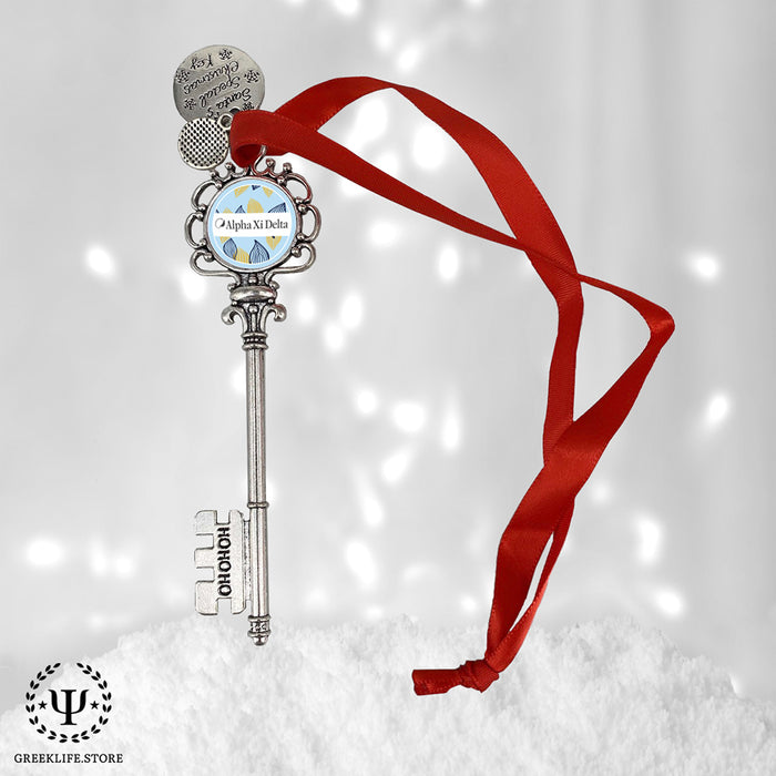 Alpha Xi Delta Christmas Ornament Santa Magic Key