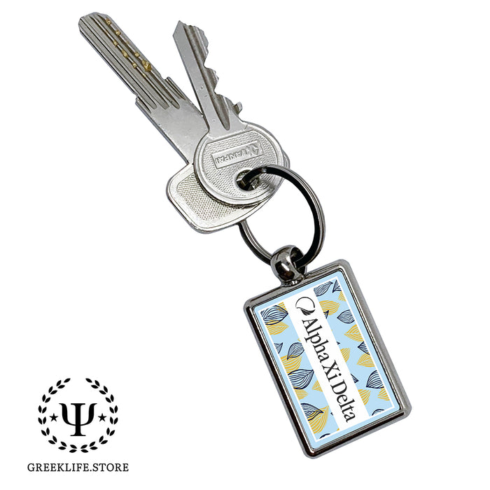 Alpha Xi Delta Keychain Rectangular