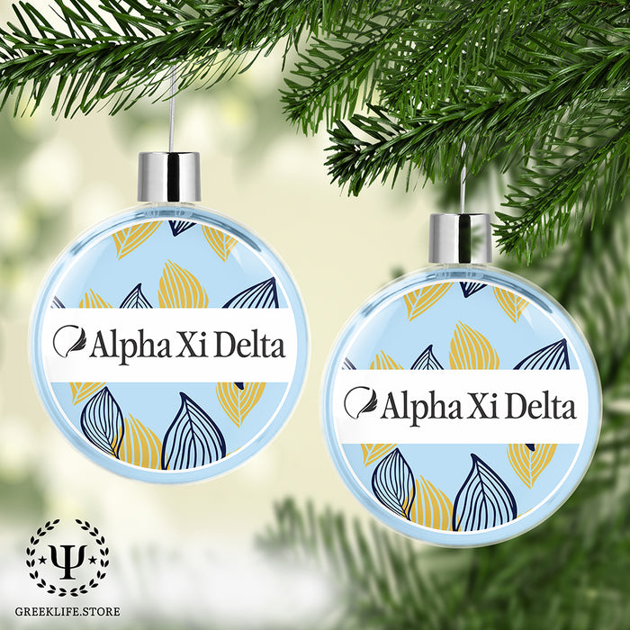 Alpha Xi Delta Christmas Ornament Flat Round