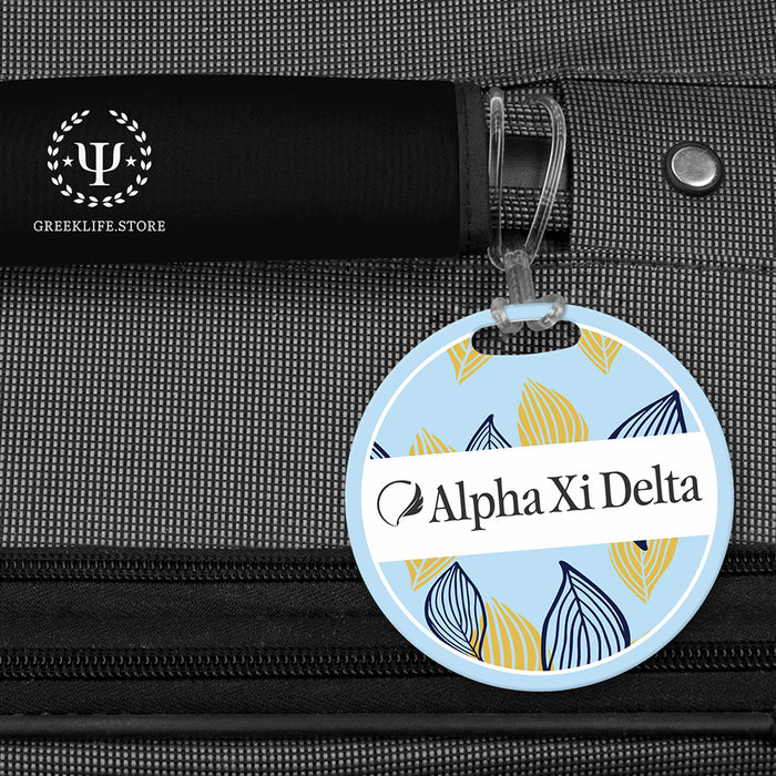Alpha Xi Delta Luggage Bag Tag (round)
