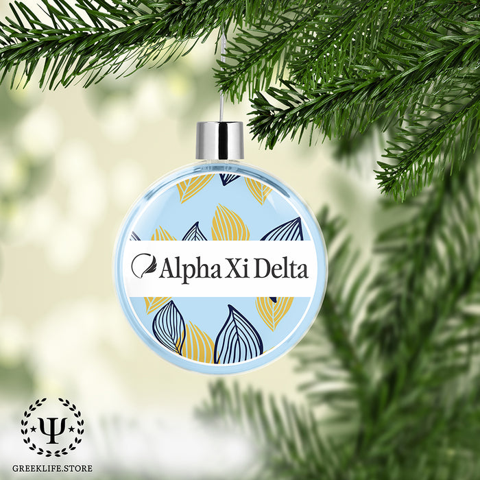 Alpha Xi Delta Christmas Ornament Flat Round