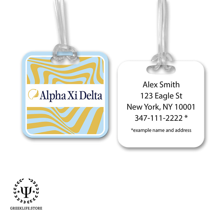 Alpha Xi Delta Luggage Bag Tag (square)