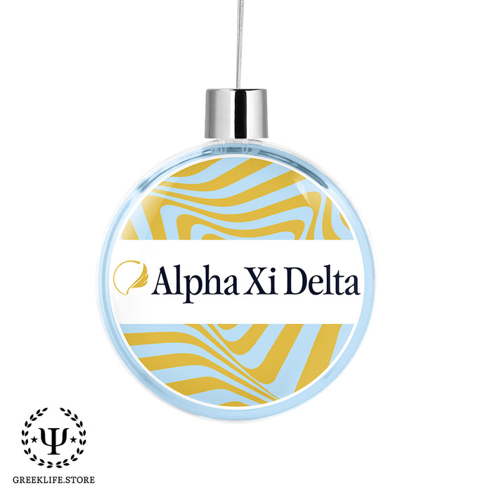 Alpha Xi Delta Christmas Ornament Flat Round