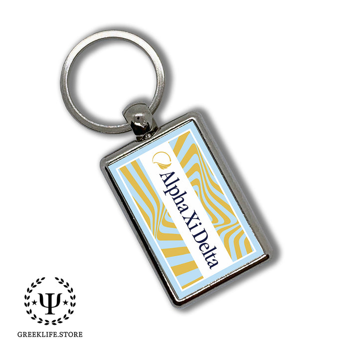 Alpha Xi Delta Keychain Rectangular