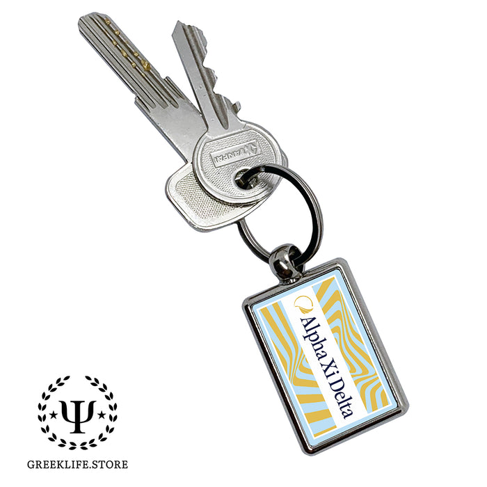 Alpha Xi Delta Keychain Rectangular