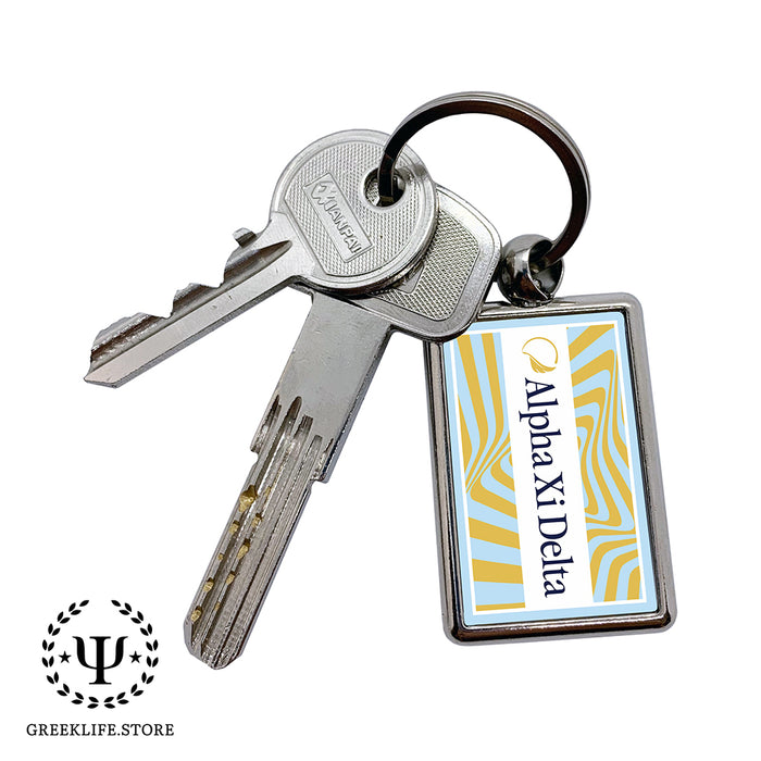 Alpha Xi Delta Keychain Rectangular