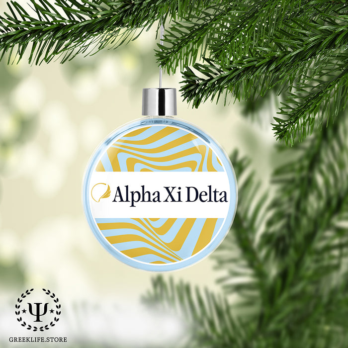 Alpha Xi Delta Christmas Ornament Flat Round