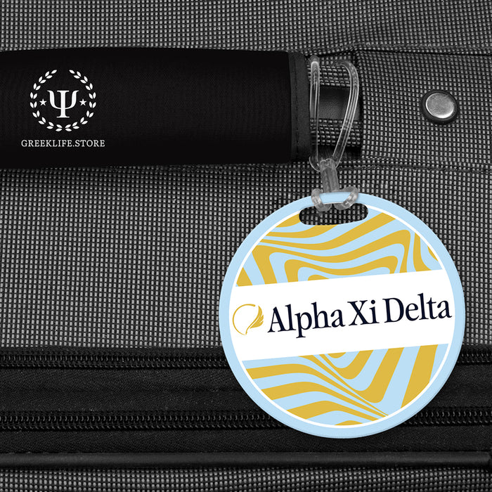 Alpha Xi Delta Luggage Bag Tag (round)