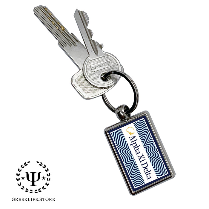 Alpha Xi Delta Keychain Rectangular