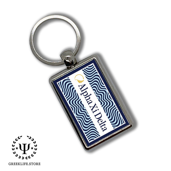 Alpha Xi Delta Keychain Rectangular