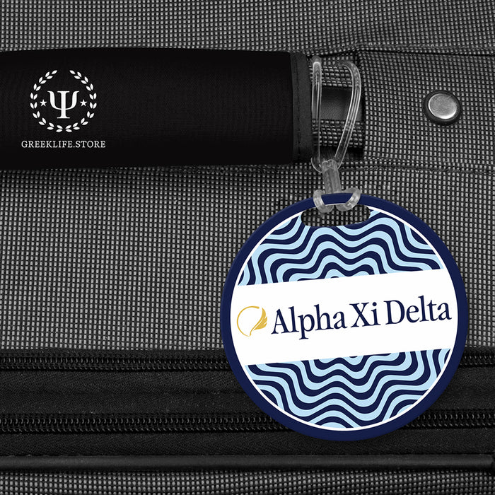 Alpha Xi Delta Luggage Bag Tag (round)