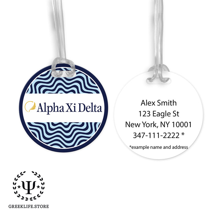 Alpha Xi Delta Luggage Bag Tag (round)