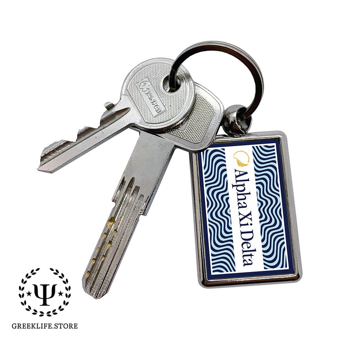 Alpha Xi Delta Keychain Rectangular