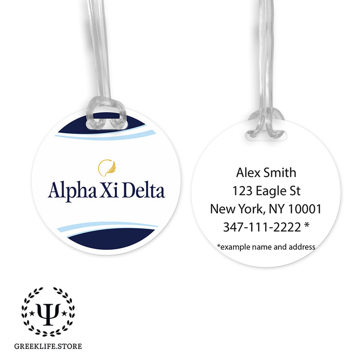 Alpha Xi Delta Luggage Bag Tag (round)