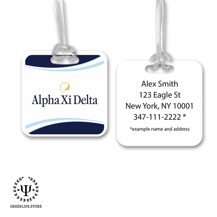 Alpha Xi Delta Luggage Bag Tag (square)