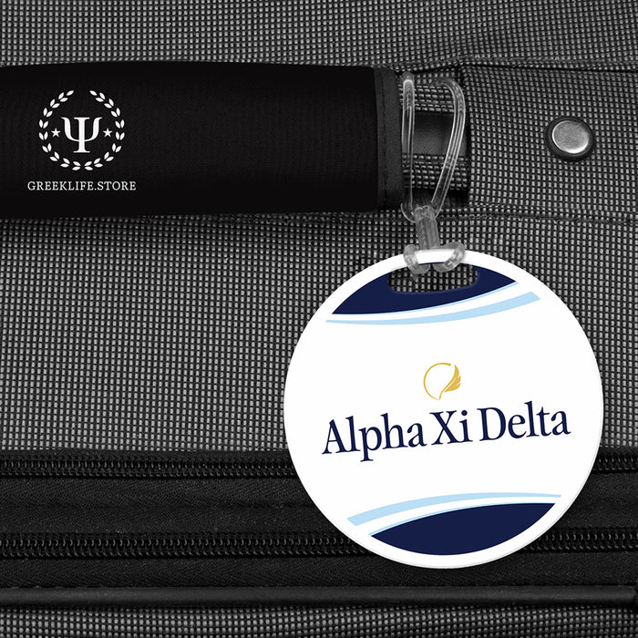 Alpha Xi Delta Luggage Bag Tag (round)