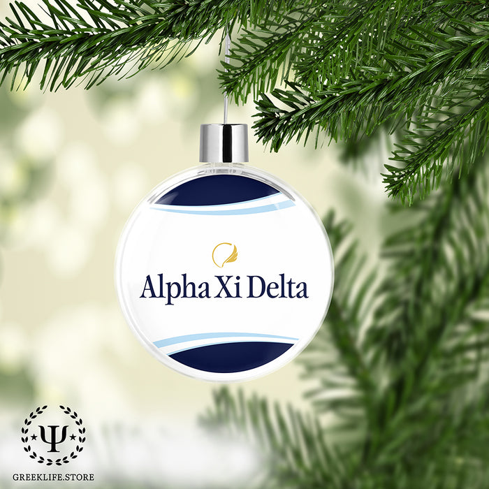 Alpha Xi Delta Christmas Ornament Flat Round