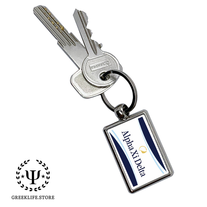 Alpha Xi Delta Keychain Rectangular